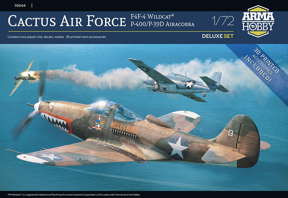 Arma Hobby 1/72 P-400 / P-39D & F4F-4 Cactus Air Force 70049